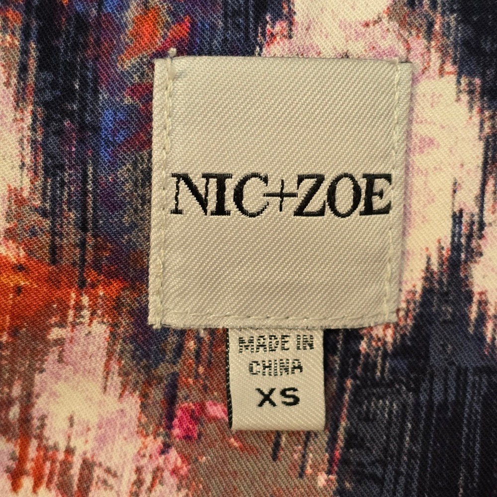 NIC+ZOE Blouse Sleeveless Top Womens Extra Small Purple Pink Orange - Picture 4 of 6